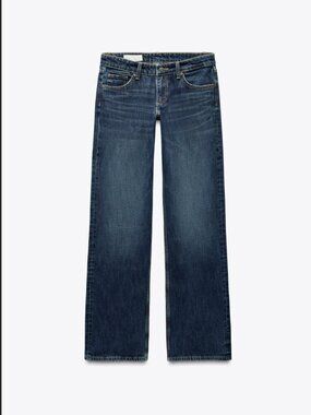 Zara TRF LOW-RISE WIDE LEG JEANS Navy blue  - 28 (US 6)